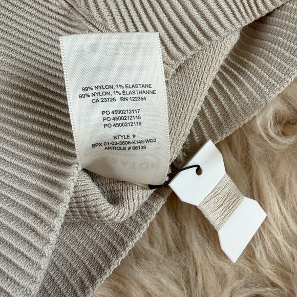 NWT Babaton Sculpt Knit Squareneck Matte Pearl Top - Picture 7 of 7